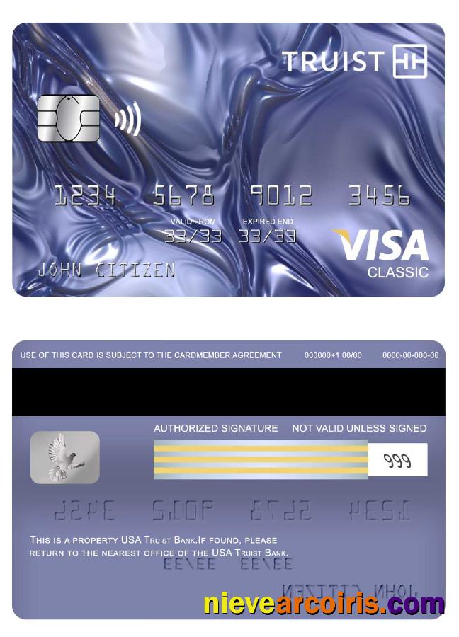 USA Truist Bank visa classic card
